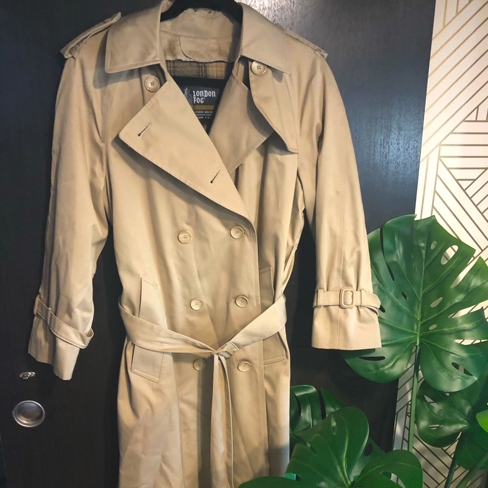 London Fog Double Breasted Trench Coat